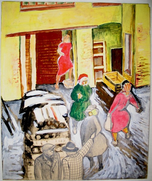 Alexander Arefiev, Grocery Store Backyard Scene